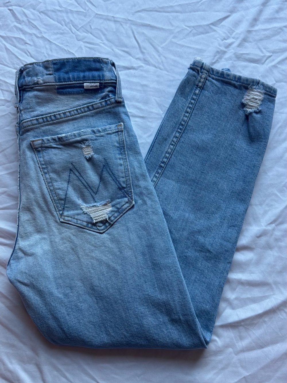 MOTHER The Tomcat Light Blue Denim High-Rise Jeans size 26💕